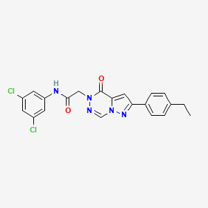 molecular formula C21H17Cl2N5O2 B15392787 N-(3,5-dichlorophenyl)-2-(2-(4-ethylphenyl)-4-oxopyrazolo[1,5-d][1,2,4]triazin-5(4H)-yl)acetamide 
