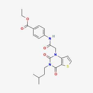 molecular formula C22H25N3O5S B15392813 ethyl 4-({[3-(3-methylbutyl)-2,4-dioxo-3,4-dihydrothieno[3,2-d]pyrimidin-1(2H)-yl]acetyl}amino)benzoate 
