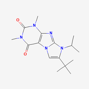 molecular formula C16H23N5O2 B15392820 7-tert-butyl-1,3-dimethyl-8-(propan-2-yl)-1H-imidazo[2,1-f]purine-2,4(3H,8H)-dione 