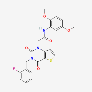 molecular formula C23H20FN3O5S B15392831 N-(2,5-dimethoxyphenyl)-2-[3-(2-fluorobenzyl)-2,4-dioxo-3,4-dihydrothieno[3,2-d]pyrimidin-1(2H)-yl]acetamide 