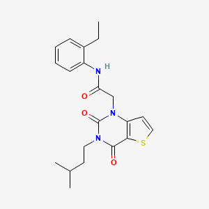 molecular formula C21H25N3O3S B15393030 N-(2-ethylphenyl)-2-[3-(3-methylbutyl)-2,4-dioxo-3,4-dihydrothieno[3,2-d]pyrimidin-1(2H)-yl]acetamide 