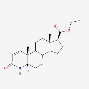 molecular formula C21H31NO3 B15393043 ethyl (1S,5aR,9aR,11aS)-9a,11a-dimethyl-7-oxo-1,2,3,3a,3b,4,5,5a,6,9b,10,11-dodecahydroindeno[5,4-f]quinoline-1-carboxylate 
