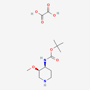 molecular formula C13H24N2O7 B15393045 tert-butyl N-[(3R,4S)-3-methoxypiperidin-4-yl]carbamate;oxalic acid 