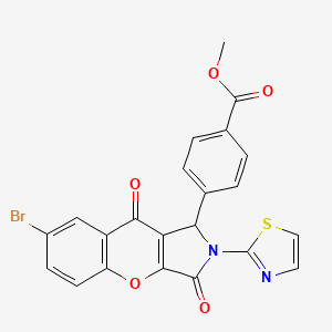 molecular formula C22H13BrN2O5S B15393066 Methyl 4-[7-bromo-3,9-dioxo-2-(1,3-thiazol-2-yl)-1,2,3,9-tetrahydrochromeno[2,3-c]pyrrol-1-yl]benzoate 