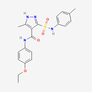 molecular formula C20H22N4O4S B15393121 N-(4-ethoxyphenyl)-3-methyl-5-[(4-methylphenyl)sulfamoyl]-1H-pyrazole-4-carboxamide 