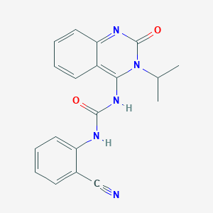 molecular formula C19H17N5O2 B15393211 (E)-1-(2-cyanophenyl)-3-(3-isopropyl-2-oxo-2,3-dihydroquinazolin-4(1H)-ylidene)urea 