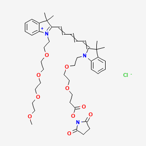 N-(m-PEG4)-N'-(PEG2-NHS ester)-Cy5
