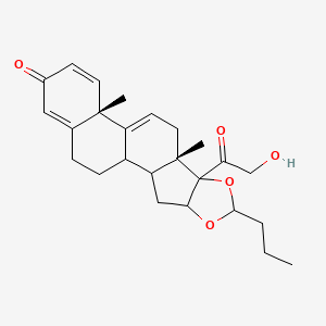 molecular formula C25H32O5 B15393314 (9S,13S)-8-(2-hydroxyacetyl)-9,13-dimethyl-6-propyl-5,7-dioxapentacyclo[10.8.0.02,9.04,8.013,18]icosa-11,14,17-trien-16-one 