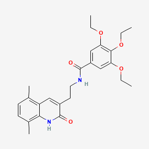 molecular formula C26H32N2O5 B15393415 N-[2-(5,8-dimethyl-2-oxo-1H-quinolin-3-yl)ethyl]-3,4,5-triethoxybenzamide 
