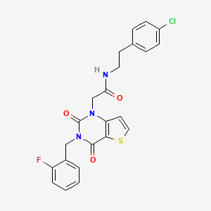 molecular formula C23H19ClFN3O3S B15393462 N-[2-(4-chlorophenyl)ethyl]-2-[3-(2-fluorobenzyl)-2,4-dioxo-3,4-dihydrothieno[3,2-d]pyrimidin-1(2H)-yl]acetamide 