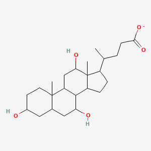 molecular formula C24H39O5- B15393479 3,7,12-Trihydroxycholan-24-oate 
