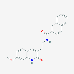 molecular formula C23H20N2O3 B15393485 N-[2-(7-methoxy-2-oxo-1H-quinolin-3-yl)ethyl]naphthalene-2-carboxamide 