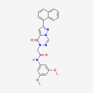 molecular formula C25H21N5O4 B15393502 N-(3,5-dimethoxyphenyl)-2-(2-(naphthalen-1-yl)-4-oxopyrazolo[1,5-d][1,2,4]triazin-5(4H)-yl)acetamide 
