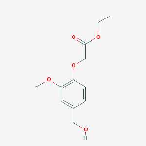 molecular formula C12H16O5 B15393682 Ethyl 2-[4-(hydroxymethyl)-2-methoxyphenoxy]acetate 