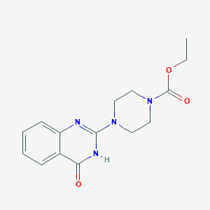 molecular formula C15H18N4O3 B15393732 Ethyl4-(4-oxo-3,4-dihydroquinazolin-2-yl)piperazine-1-carboxylate 