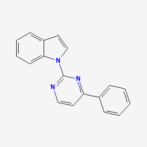 molecular formula C18H13N3 B15393803 1-(4-Phenylpyrimidin-2-yl)-1H-indole 