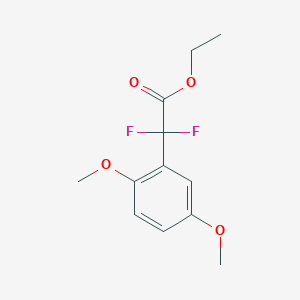 molecular formula C12H14F2O4 B15393842 Ethyl 2-(2,5-dimethoxyphenyl)-2,2-difluoroacetate 