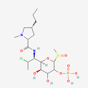 molecular formula C18H34ClN2O9PS B15393947 7-Chloro-1,6,7,8-tetradeoxy-6-[[[(2S,4R)-1-Methyl-4-propyl-2-pyrrolidinyl]carbonyl]aMino]-1-(Methylsulfinyl)-L-threo-alpha-D-galacto-octopyranose 2-(Dihydrogen Phosphate) 
