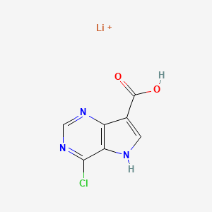 molecular formula C7H4ClLiN3O2+ B15393978 lithium;4-chloro-5H-pyrrolo[3,2-d]pyrimidine-7-carboxylic acid 