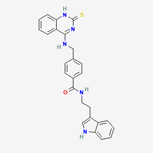 molecular formula C26H23N5OS B15394013 N-[2-(1H-indol-3-yl)ethyl]-4-[[(2-sulfanylidene-1H-quinazolin-4-yl)amino]methyl]benzamide 