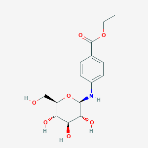 molecular formula C15H21NO7 B15394032 Ethyl 4-(((2R,3R,4S,5S,6R)-3,4,5-trihydroxy-6-(hydroxymethyl)tetrahydro-2H-pyran-2-yl)amino)benzoate 