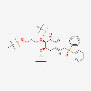molecular formula C42H71O5PSi3 B15394250 Phosphine oxide, [(2Z)-2-[(3R,4R,5R)-3,5-bis[[(1,1-diMethylethyl)diMethylsilyl]oxy]-4-[3-[[(1,1-diMethylethyl)diMethylsilyl]oxy]propoxy]-2-Methylenecyclohexylidene]ethyl]diphenyl- 