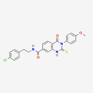 molecular formula C24H20ClN3O3S B15394339 N-[2-(4-chlorophenyl)ethyl]-3-(4-methoxyphenyl)-4-oxo-2-sulfanylidene-1H-quinazoline-7-carboxamide 