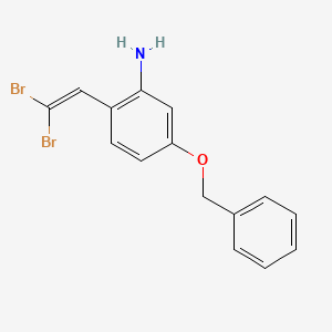 molecular formula C15H13Br2NO B15394414 5-Benzyloxy-2-(2-2-dibromovinyl)-phenylamine 