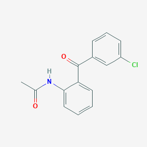 molecular formula C15H12ClNO2 B15394430 N-(2-(3-Chlorobenzoyl)phenyl)acetamide 