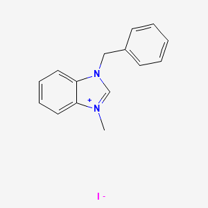 molecular formula C15H15IN2 B15394686 3-Benzyl-1-methyl-1H-benzo[d]imidazol-3-ium iodide CAS No. 56463-13-9