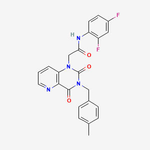 molecular formula C23H18F2N4O3 B15394842 N-(2,4-difluorophenyl)-2-(3-(4-methylbenzyl)-2,4-dioxo-3,4-dihydropyrido[3,2-d]pyrimidin-1(2H)-yl)acetamide 