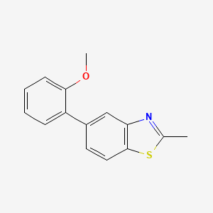 molecular formula C15H13NOS B15394870 5-(2-Methoxyphenyl)-2-methylbenzo[d]thiazole 