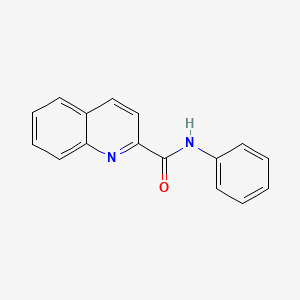 molecular formula C16H12N2O B15394925 Quinaldanilide CAS No. 7477-46-5