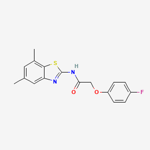 molecular formula C17H15FN2O2S B15395058 N-(5,7-dimethylbenzo[d]thiazol-2-yl)-2-(4-fluorophenoxy)acetamide CAS No. 1171924-92-7