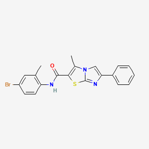 molecular formula C20H16BrN3OS B15395171 N-(4-bromo-2-methylphenyl)-3-methyl-6-phenylimidazo[2,1-b]thiazole-2-carboxamide CAS No. 921160-97-6