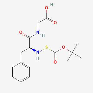 molecular formula C16H22N2O5S B15395282 Glycine, N-[(1,1-diMethylethoxy)carbonyl]thio-L-phenylalanyl- 