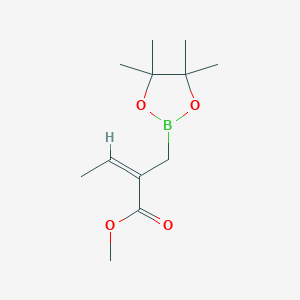 molecular formula C12H21BO4 B15395393 Methyl (2Z)-2-[(4,4,5,5-tetramethyl-1,3,2-dioxaborolan-2-yl)methyl]but-2-enoate CAS No. 929111-04-6
