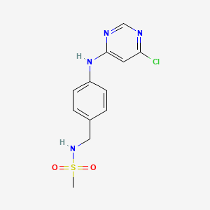 molecular formula C12H13ClN4O2S B15395418 N-[4-(6-Chloro-pyrimidin-4-ylamino)-benzyl]-methanesulfonamide 