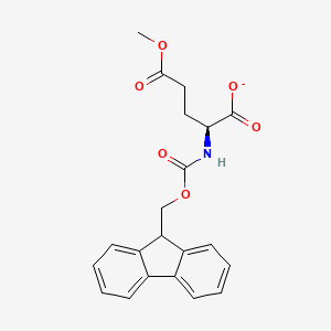 molecular formula C21H20NO6- B15395466 Glutamic acid, N-[(9H-fluoren-9-ylmethoxy)carbonyl]-, 5-methyl ester 