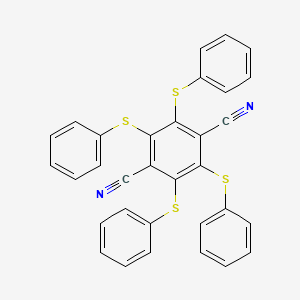 molecular formula C32H20N2S4 B15395474 Tetrakis(phenylsulfanyl)benzene-1,4-dicarbonitrile 