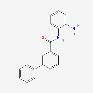 molecular formula C19H16N2O B15395504 Biphenyl-3-carboxylic acid (2-aminophenyl)amide 