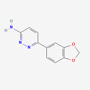 molecular formula C11H9N3O2 B15395510 6-(1,3-Benzodioxol-5-yl)pyridazin-3-amine 