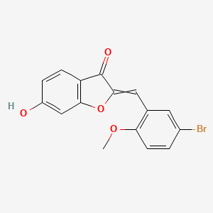 molecular formula C16H11BrO4 B15395536 2-(5-Bromo-2-methoxybenzylidene)-6-hydroxybenzofuran-3(2h)-one 