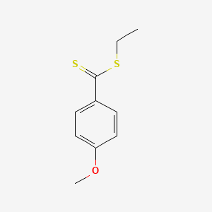 molecular formula C10H12OS2 B15395542 Benzenecarbodithioic acid, 4-methoxy-, ethyl ester CAS No. 942-85-8