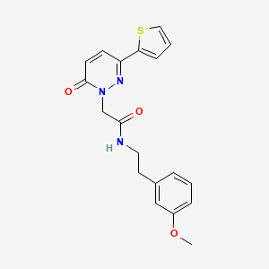 molecular formula C19H19N3O3S B15395663 N-(3-methoxyphenethyl)-2-(6-oxo-3-(thiophen-2-yl)pyridazin-1(6H)-yl)acetamide 