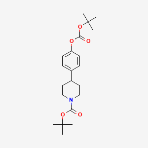 molecular formula C21H31NO5 B15395683 Tert-butyl 4-(4-{[(tert-butoxy)carbonyl]oxy}phenyl)piperidine-1-carboxylate 