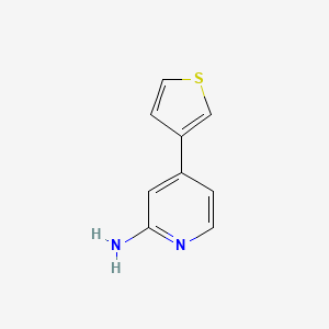 molecular formula C9H8N2S B15395688 4-(Thiophen-3-yl)pyridin-2-amine CAS No. 1159820-91-3