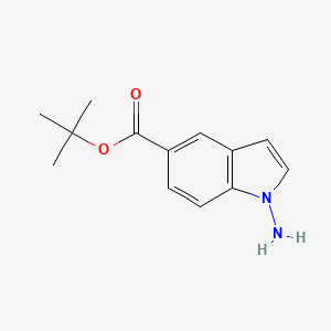 molecular formula C13H16N2O2 B15395723 Tert-butyl 1-aminoindole-5-carboxylate 