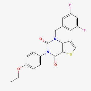 molecular formula C21H16F2N2O3S B15395747 1-(3,5-difluorobenzyl)-3-(4-ethoxyphenyl)thieno[3,2-d]pyrimidine-2,4(1H,3H)-dione 