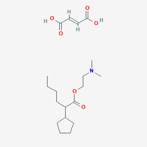 molecular formula C19H33NO6 B153958 2-(Dimethylamino)ethyl alpha-butylcyclopentaneacetate (E)-2-butenedioate (1:1) CAS No. 129344-92-9